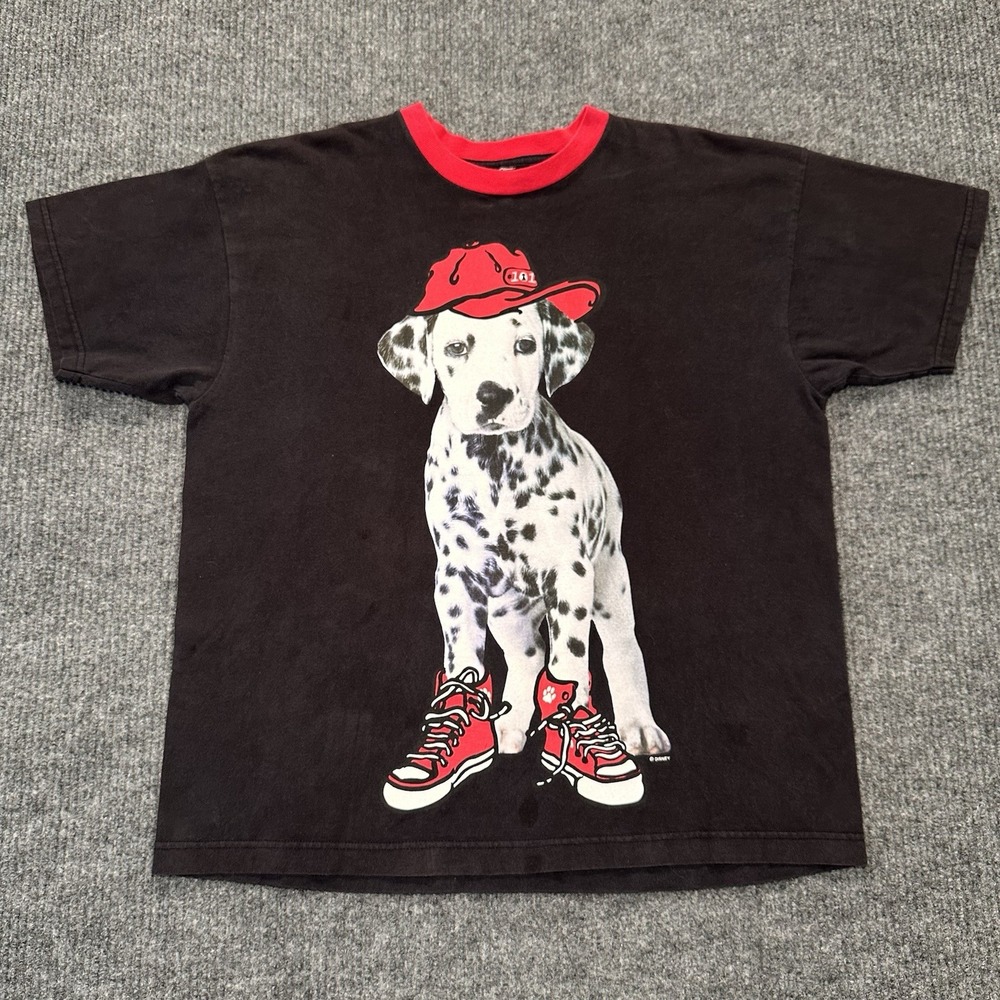 Vintage Disney Cut Tag 101 Dalmatians Movie Unisex Shirt Size Measures Large